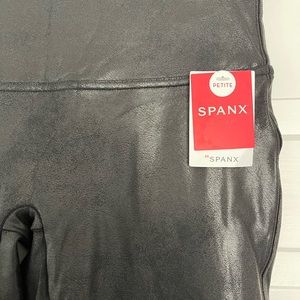 Spanx petite faux leather leggings
